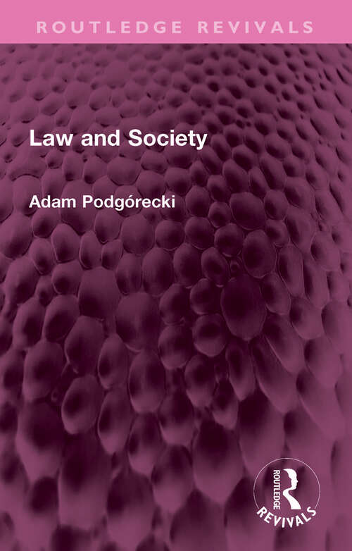 Book cover of Law and Society (Routledge Revivals)
