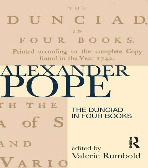 Book cover of The Dunciad in Four Books