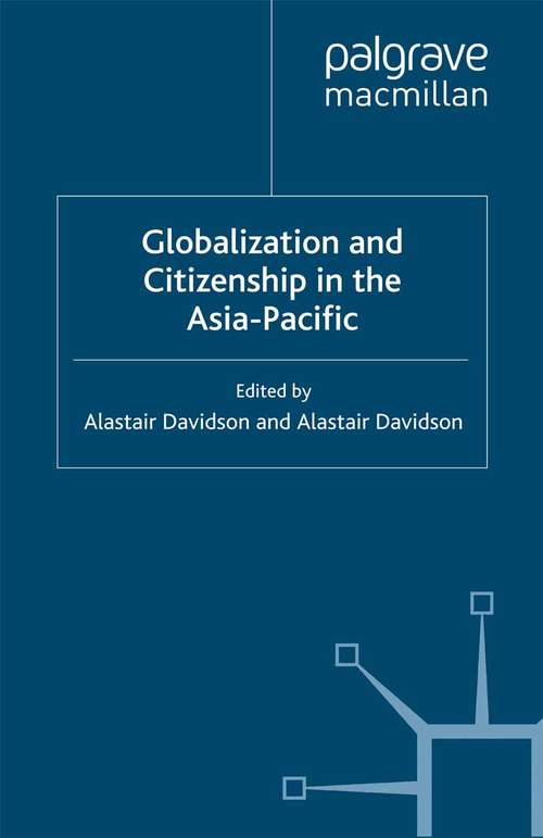 Book cover of Globalization and Citizenship in the Asia-Pacific (1999)