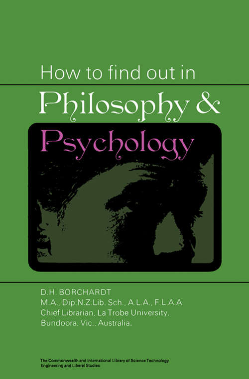 Book cover of How to Find Out in Philosophy and Psychology: The Commonwealth and International Library: Library and Technical Information Division