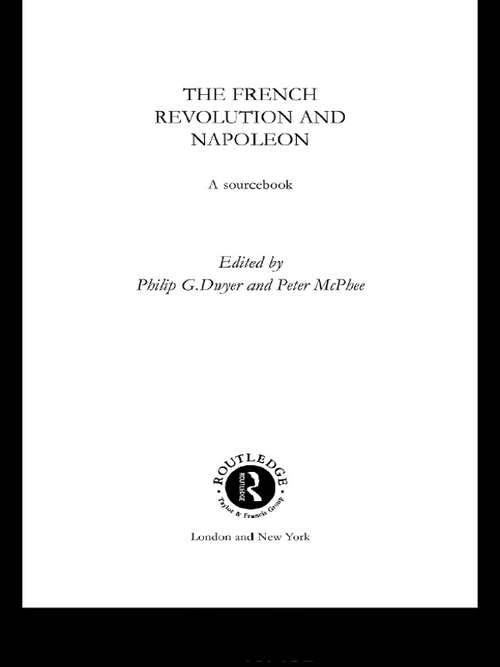 Book cover of The French Revolution And Napoleon (PDF): A Sourcebook