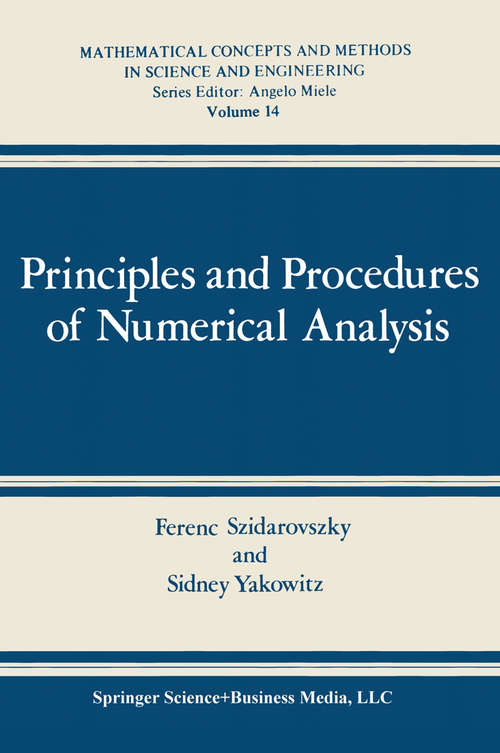 Book cover of Principles and Procedures of Numerical Analysis (1978) (Mathematical Concepts and Methods in Science and Engineering #14)