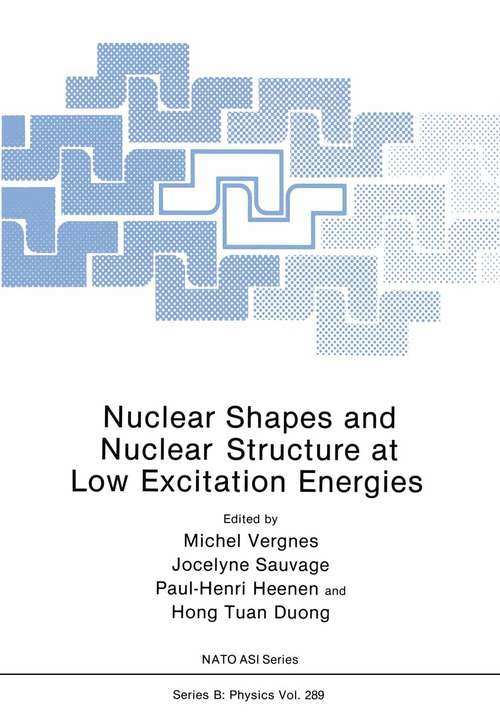 Book cover of Nuclear Shapes and Nuclear Structure at Low Excitation Energies (1992) (Nato Science Series B: #289)
