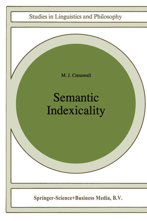 Book cover of Semantic Indexicality (1996) (Studies in Linguistics and Philosophy #60)