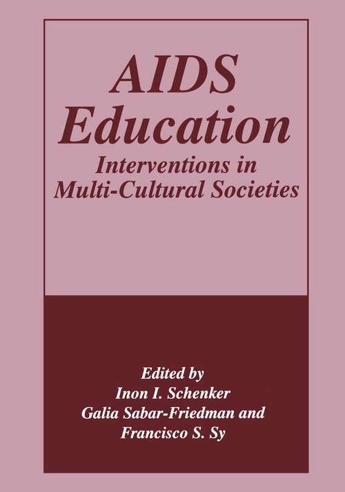 Book cover of AIDS Education: Interventions in Multi-Cultural Societies (1996)