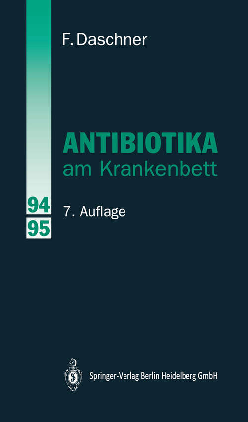 Book cover of Antibiotika am Krankenbett (7. Aufl. 1994)