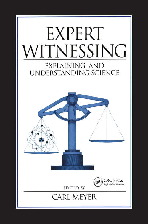 Book cover of Expert Witnessing: Explaining and Understanding Science