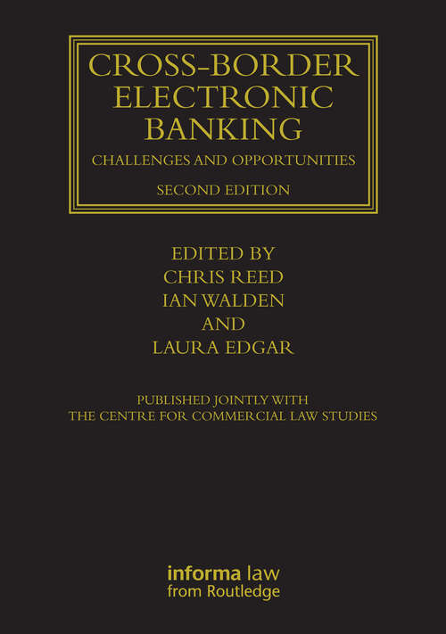 Book cover of Cross-border Electronic Banking: Challenges and Opportunities (2)