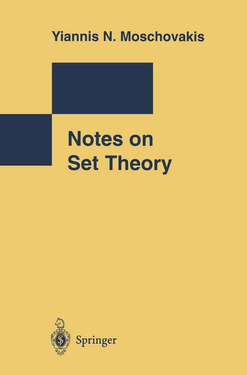 Book cover of Notes on Set Theory (1994) (Undergraduate Texts in Mathematics)