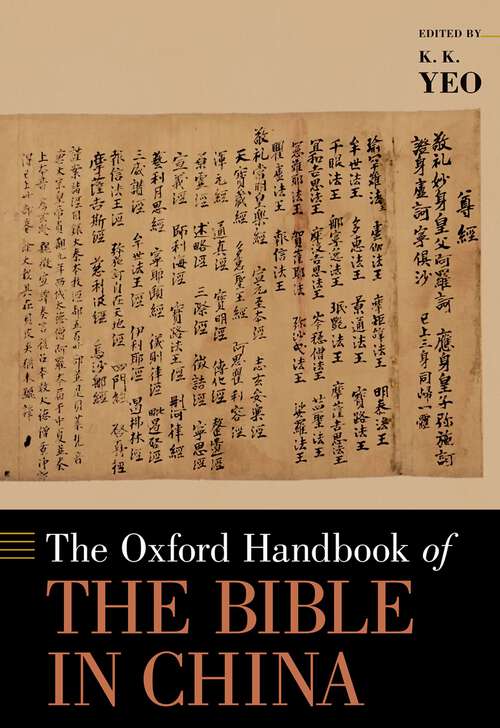 Book cover of The Oxford Handbook of the Bible in China (Oxford Handbooks)
