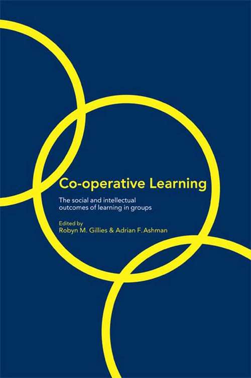 Book cover of Cooperative Learning: The Social and Intellectual Outcomes of Learning in Groups