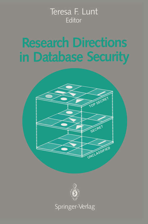 Book cover of Research Directions in Database Security (1992)