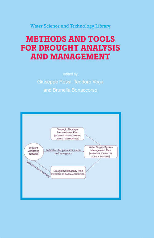 Book cover of Methods and Tools for Drought Analysis and Management (2007) (Water Science and Technology Library #62)