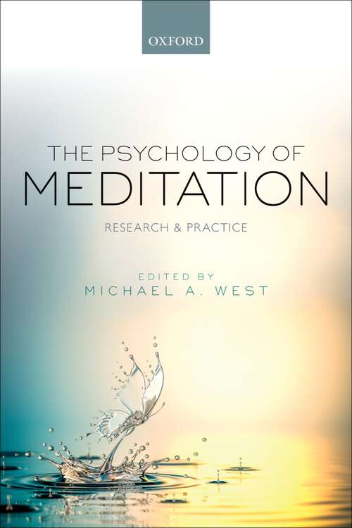 Book cover of The Psychology of Meditation: Research and Practice