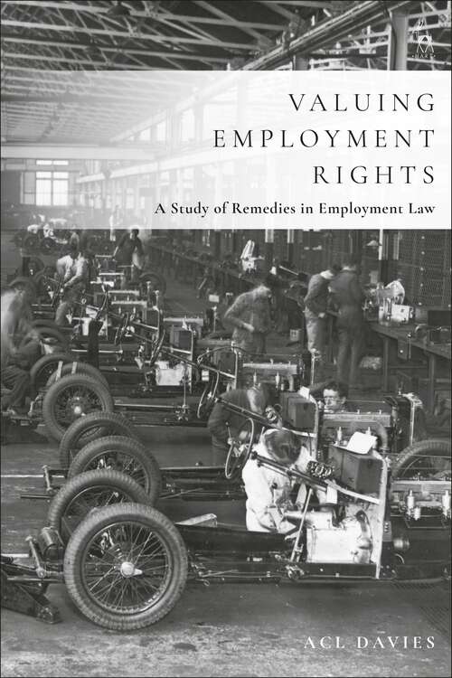 Book cover of Valuing Employment Rights: A Study of Remedies in Employment Law