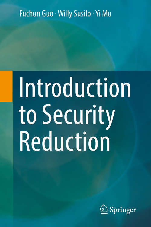 Book cover of Introduction to Security Reduction