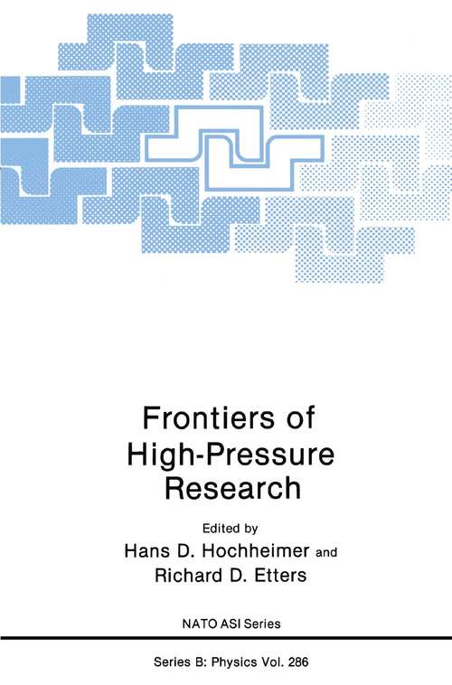 Book cover of Frontiers of High-Pressure Research (1991) (Nato Science Series B: #286)