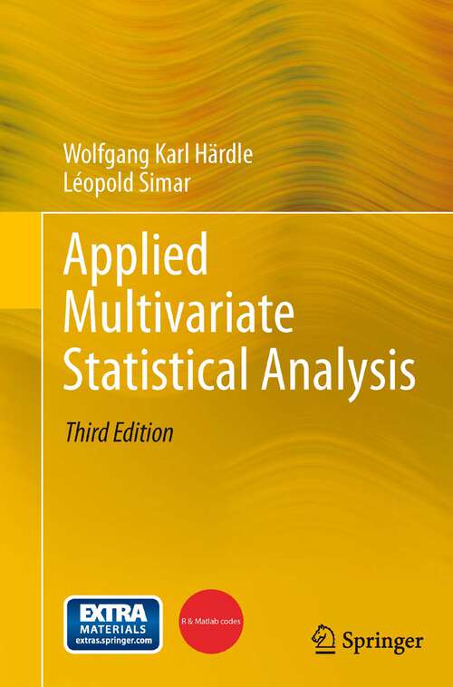Book cover of Applied Multivariate Statistical Analysis (3rd ed. 2012)
