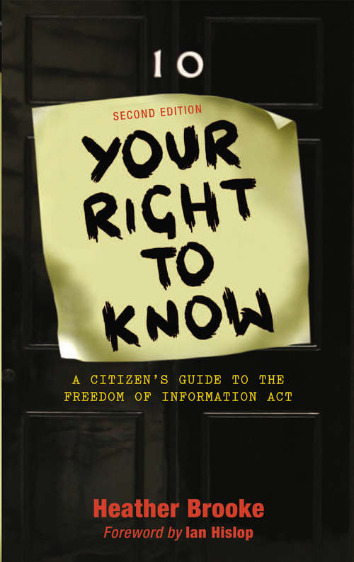 Book cover of Your Right to Know: A Citizen's Guide to the Freedom of Information Act (2)