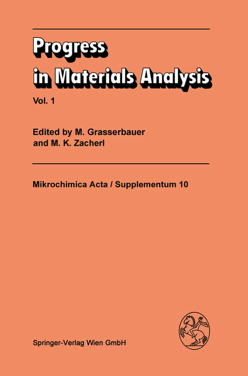 Book cover of Progress in Materials Analysis: Vol. 1 (1983) (Mikrochimica Acta Supplementa #10)
