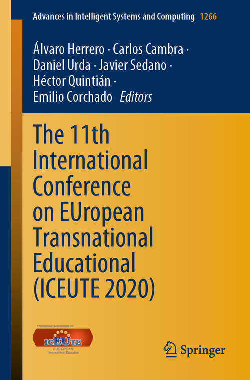 Book cover of The 11th International Conference on EUropean Transnational Educational (1st ed. 2021) (Advances in Intelligent Systems and Computing #1266)