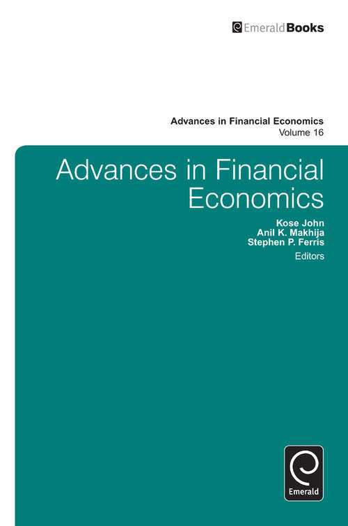 Book cover of Advances in Financial Economics (Advances in Financial Economics #16)