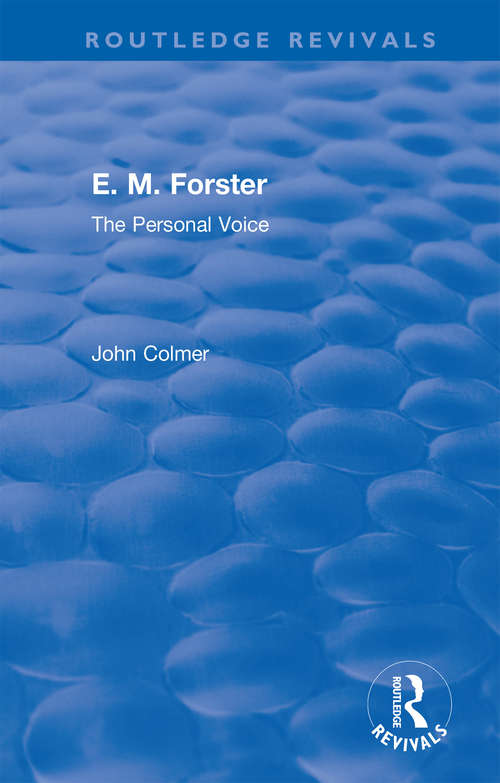 Book cover of E. M. Forster: The Personal Voice (Routledge Revivals)