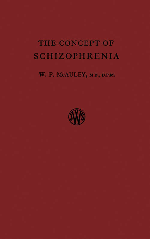 Book cover of The Concept of Schizophrenia