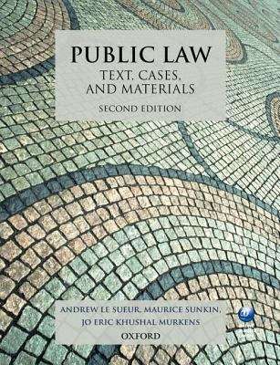 Book cover of Public Law: Text, Cases, and Materials (PDF)