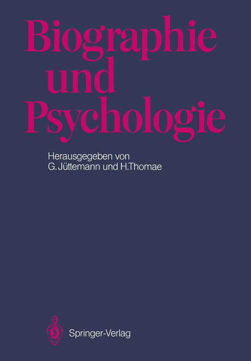 Book cover of Biographie und Psychologie (1987)