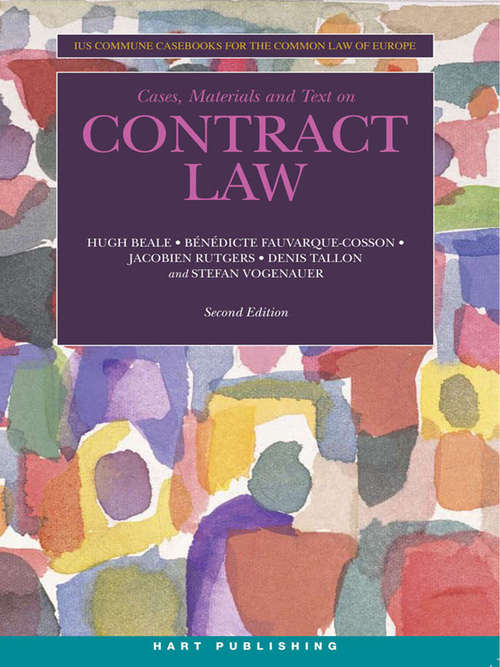 Book cover of Contract Law: Ius Commune Casebooks For The Common Law Of Europe
