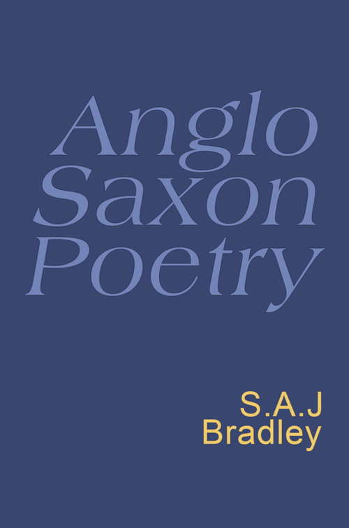 Book cover of Anglo Saxon Poetry: Anglo Saxon Poetry (Everyman)