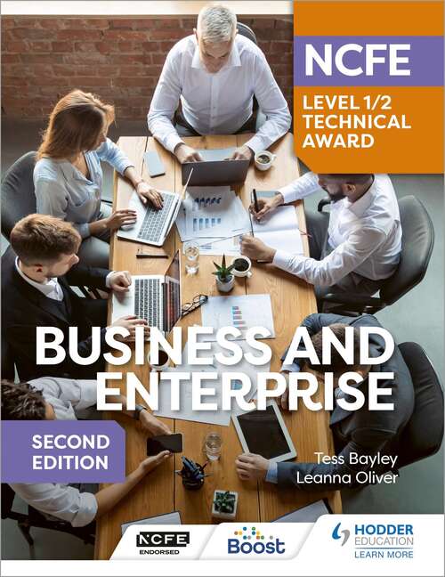 Book cover of NCFE Level 1/2 Technical Award in Business and Enterprise Second Edition