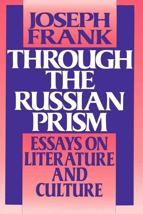 Book cover of Through the Russian Prism: Essays on Literature and Culture