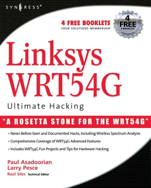 Book cover of Linksys WRT54G Ultimate Hacking