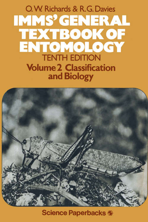 Book cover of Imms’ General Textbook of Entomology: Volume 2: Classification and Biology (10th ed. 1977)