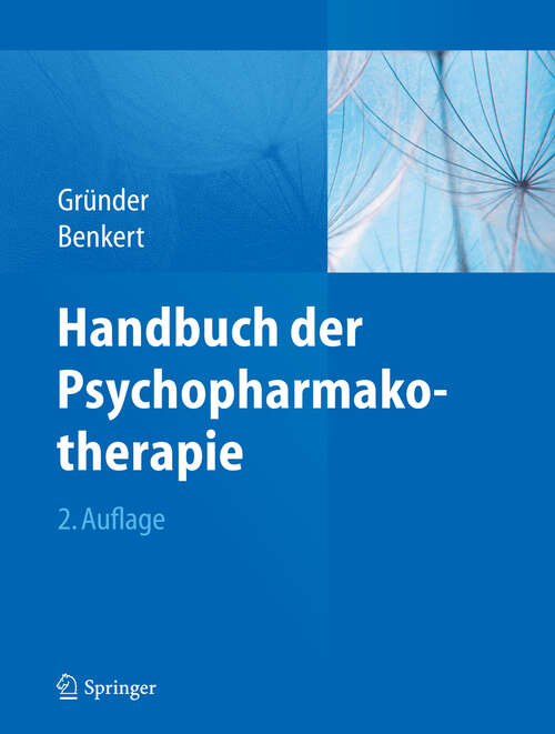 Book cover of Handbuch der Psychopharmakotherapie (2. Aufl. 2012)