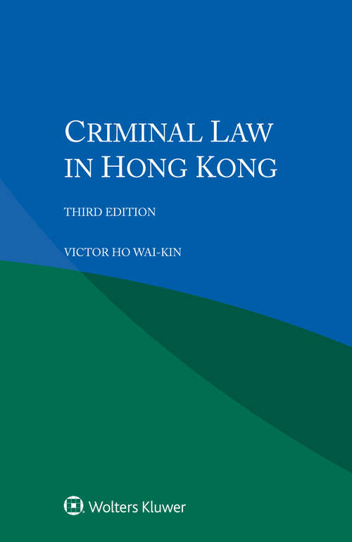 Book cover of Criminal Law in Hong Kong (3)
