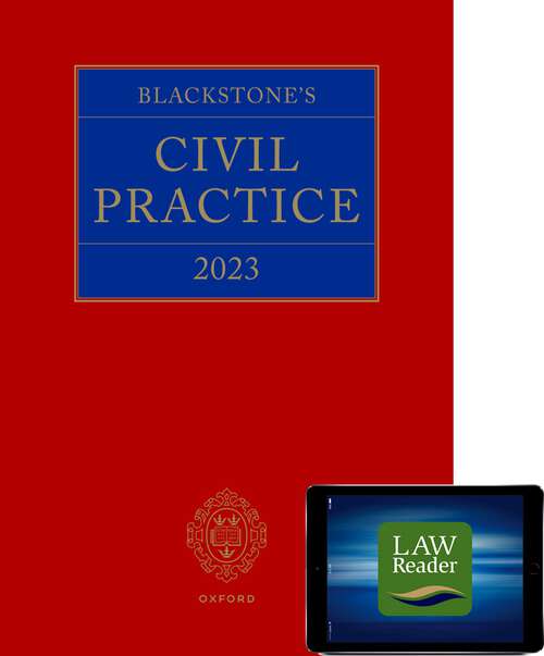 Book cover of Blackstone's Civil Practice 2023