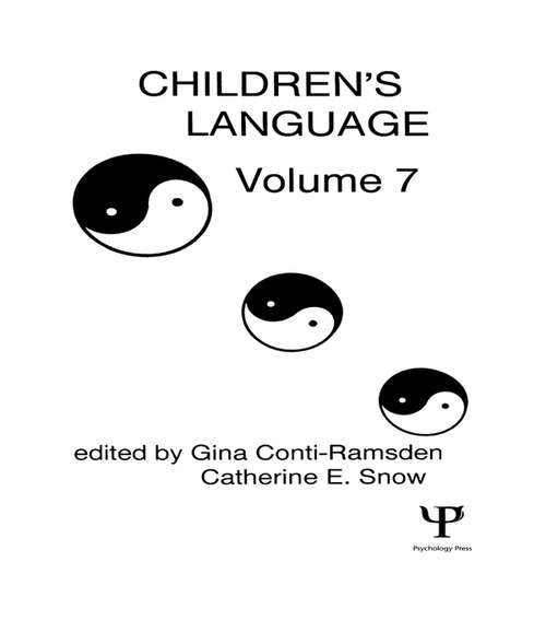 Book cover of Children's Language: Volume 7 (Children's Language Series)