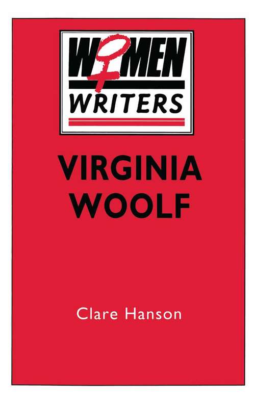 Book cover of Virginia Woolf (1st ed. 1994)