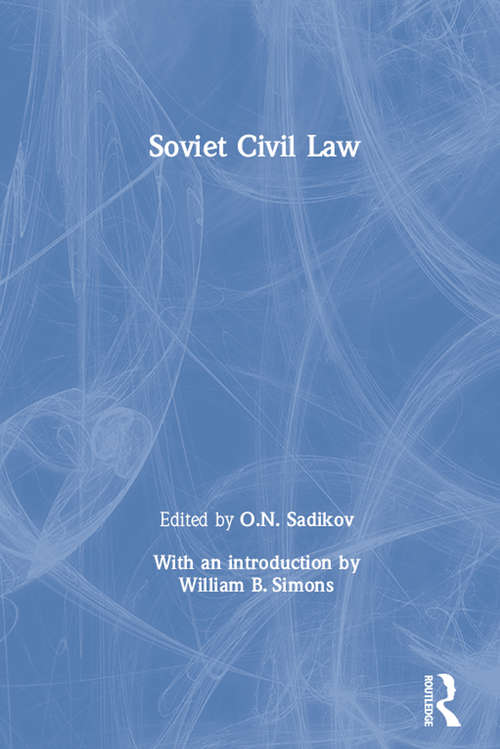 Book cover of Soviet Civil Law