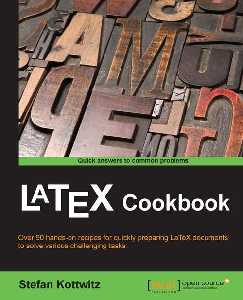 Book cover of LaTeX Cookbook