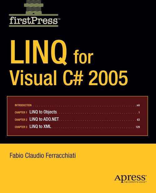 Book cover of LINQ for Visual C# 2005 (1st ed.)
