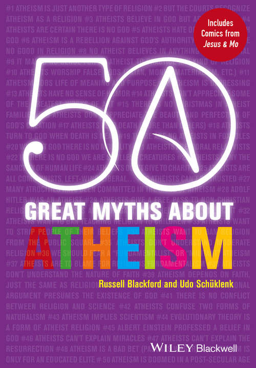 Book cover of 50 Great Myths About Atheism