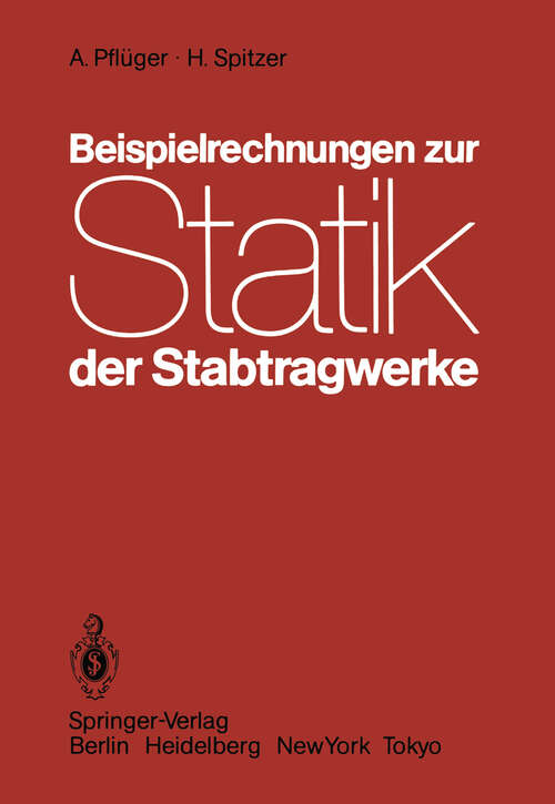Book cover of Beispielrechnungen zur Statik der Stabtragwerke (1984)