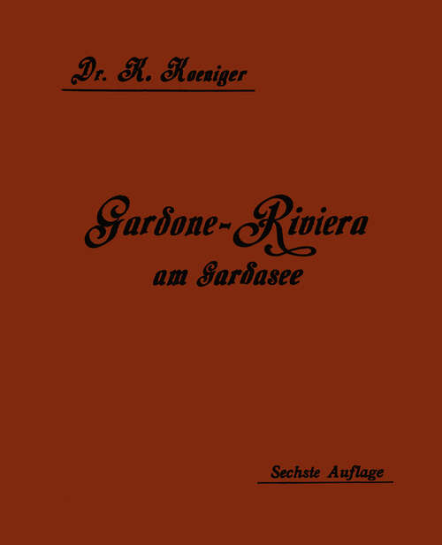 Book cover of Gardone-Riviera am Gardasee als Winterkurort (1913)
