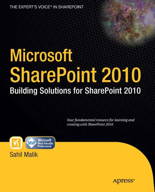 Book cover of Microsoft SharePoint 2010: Building Solutions for SharePoint 2010 (1st ed.)