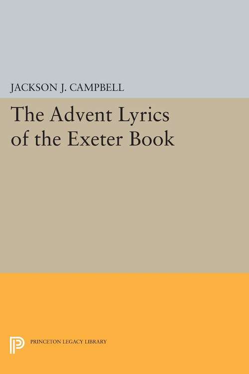 Book cover of Advent Lyrics of the Exeter Book (PDF)