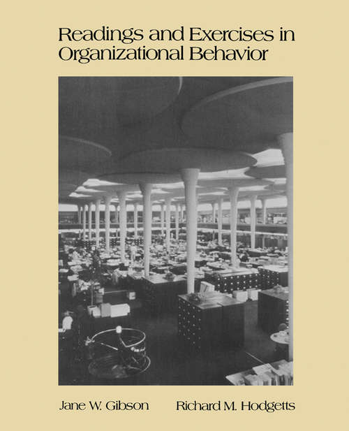 Book cover of Readings and Exercises in Organizational Behavior